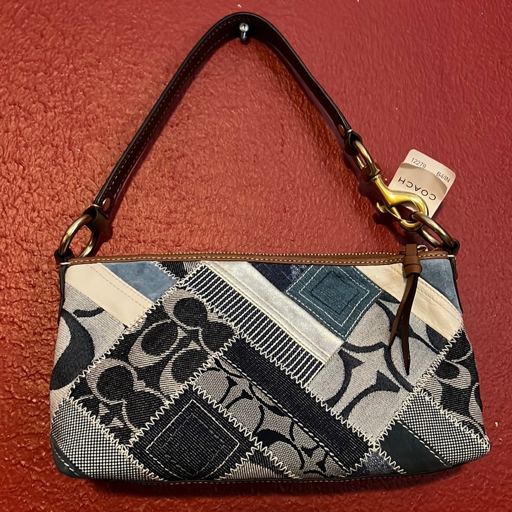 Coach Denim Patchwork shoulder bag!